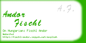 andor fischl business card
